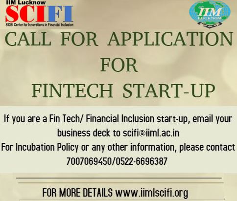 Email your business deck and filled in Application Form to: scifi@iiml.ac.in Deadline: January 18, 2020